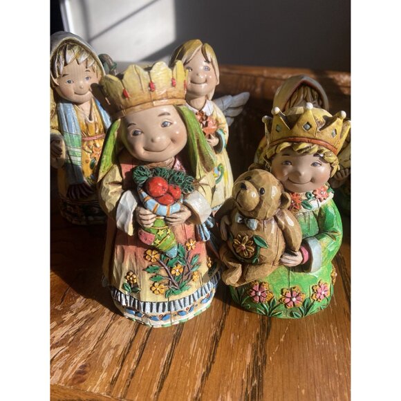 Whimsical Nativity Set Robert Stanley "The Promise Of Christmas" Figurine Set - Picture 10 of 13